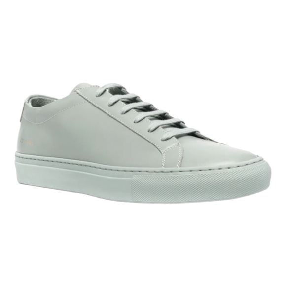 Womens Common Projects Achilles Low Sneakers in Mint Green - Picture 13 of 17